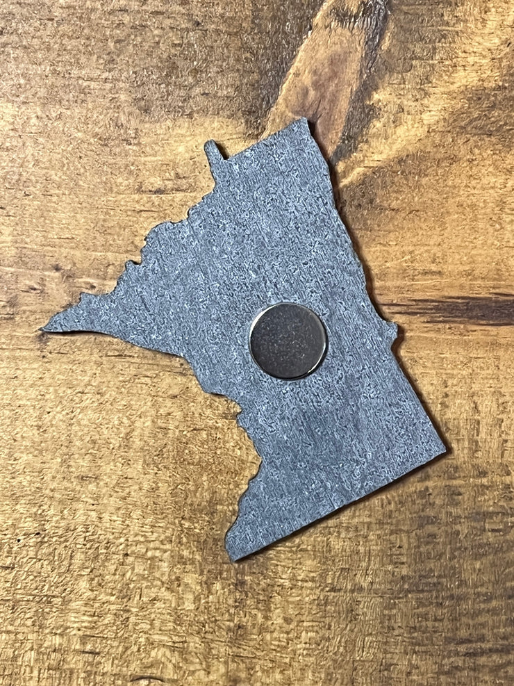 Minnesota State Outline - Minneapolis Photograph Cherry and Spoon Ornament Magnet