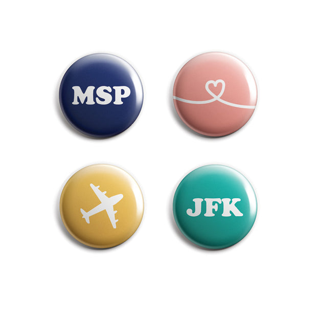 Mini Magnet Set of Four - Airport Codes