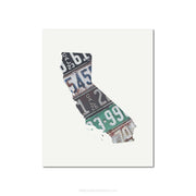 California Vintage License Plate Print