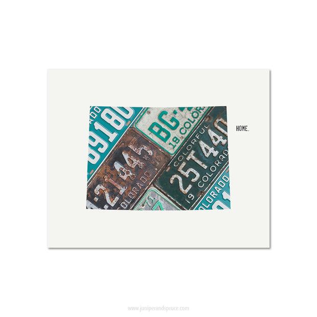 Colorado Vintage License Plate Print