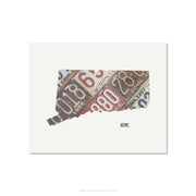 Connecticut Vintage License Plate Print
