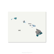 Hawaii Vintage License Plate Print