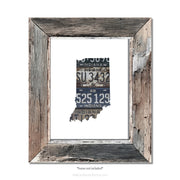 Indiana Vintage License Plate Print