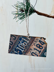 Kansas Vintage License Plate Ornament Magnet