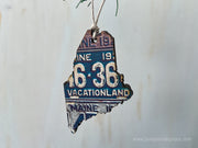 Maine Vintage License Plate Ornament Magnet