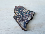 Maine Vintage License Plate Ornament Magnet