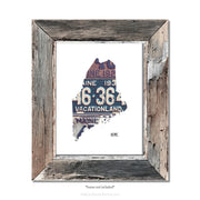 Maine Vintage License Plate Print