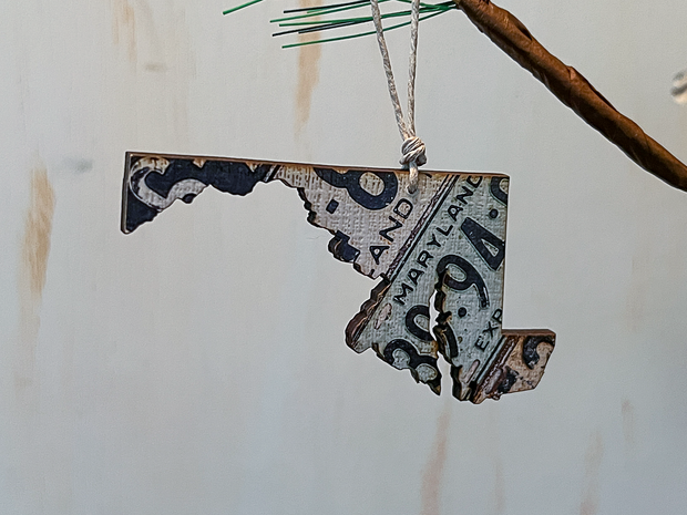 Maryland Vintage License Plate Ornament Magnet