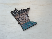 Minnesota Vintage License Plate Ornament Magnet