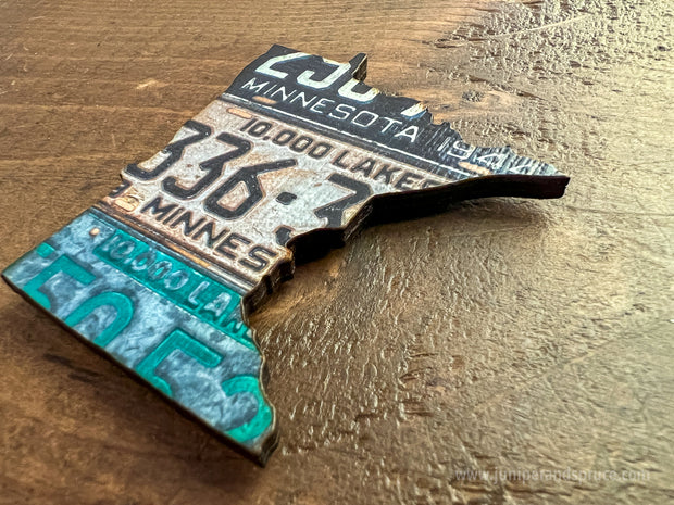 Minnesota Vintage License Plate Ornament Magnet