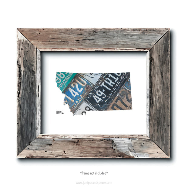 Montana Vintage License Plate Print
