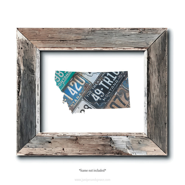 Montana Vintage License Plate Print