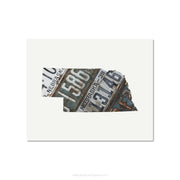 Nebraska Vintage License Plate Print