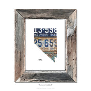 Nevada Vintage License Plate Print