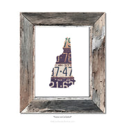 New Hampshire Vintage License Plate Print