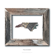 North Carolina Vintage License Plate Print