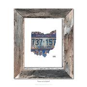 Ohio Vintage License Plate Print