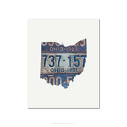 Ohio Vintage License Plate Print