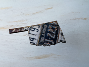 Oklahoma Vintage License Plate Ornament Magnet