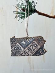Pennsylvania Vintage License Plate Ornament Magnet