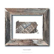 Pennsylvania Vintage License Plate Print