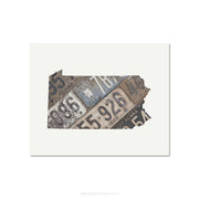 Pennsylvania Vintage License Plate Print