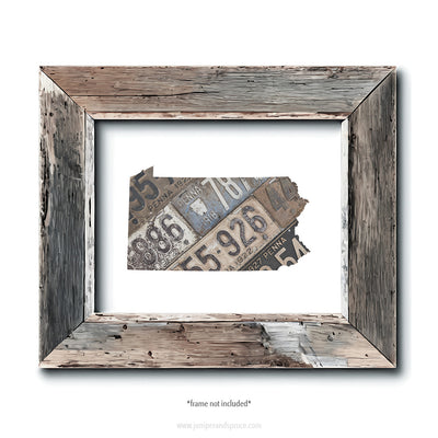 Pennsylvania Vintage License Plate Print