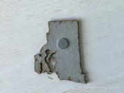 Rhode Island Vintage License Plate Ornament Magnet