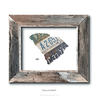 South Carolina Vintage License Plate Print