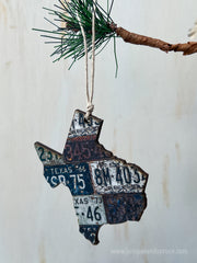 Texas Vintage License Plate Ornament Magnet