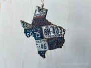 Texas Vintage License Plate Ornament Magnet