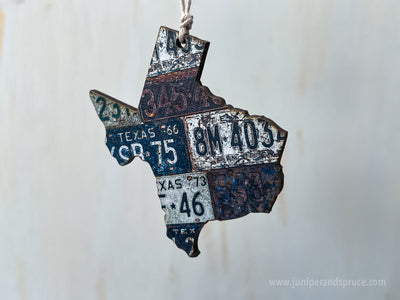 Texas Vintage License Plate Ornament Magnet