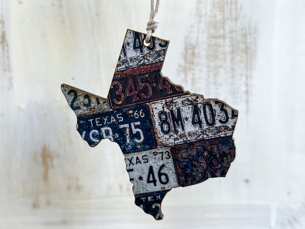 Texas Vintage License Plate Ornament Magnet