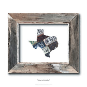 Texas Vintage License Plate Print