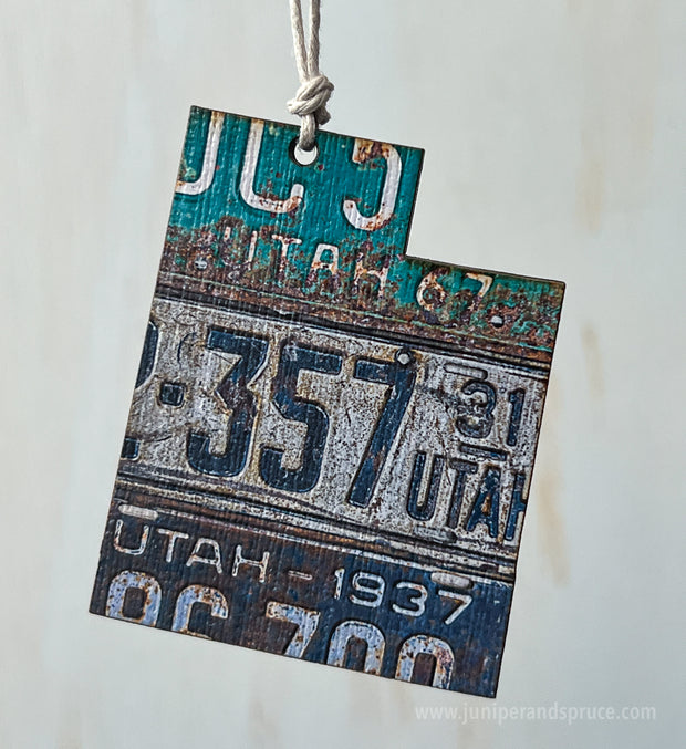 Utah Vintage License Plate Ornament Magnet