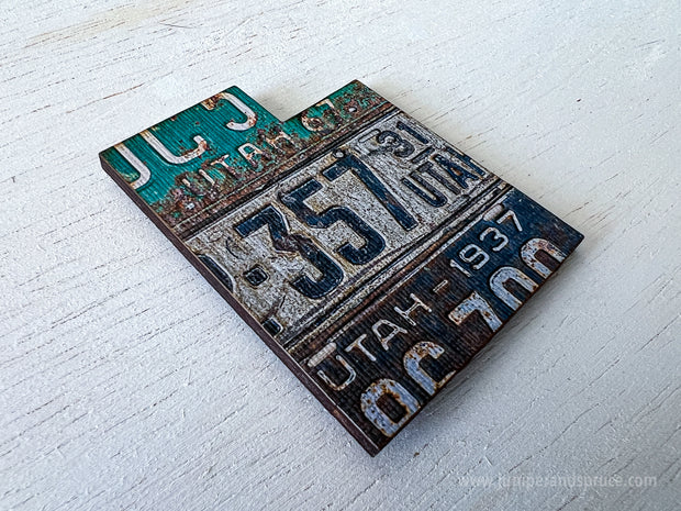 Utah Vintage License Plate Ornament Magnet
