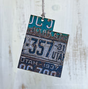 Utah Vintage License Plate Ornament Magnet