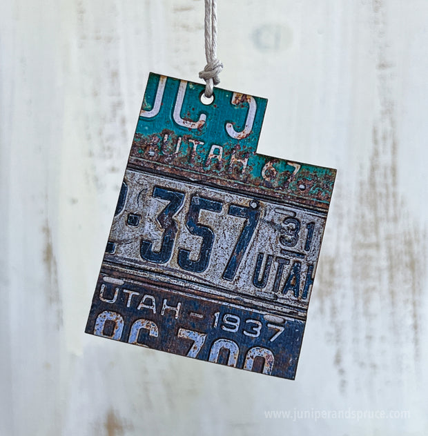 Utah Vintage License Plate Ornament Magnet