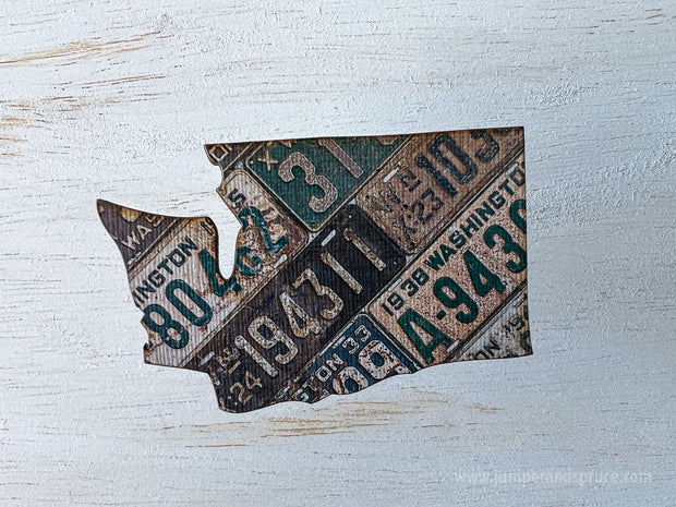 Washington Vintage License Plate Ornament Magnet
