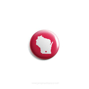 Mini Magnet - Wisconsin Love in Red and White