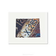 Wyoming Vintage License Plate Print