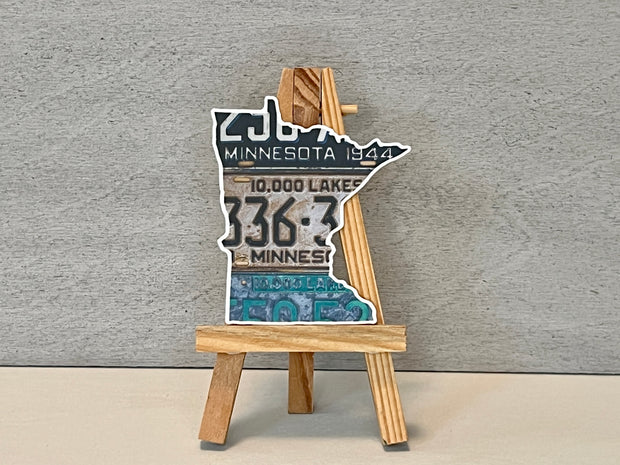 Minnesota Vintage License Plate Vinyl Sticker