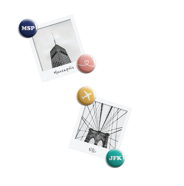 Mini Magnet Set of Four - Airport Codes
