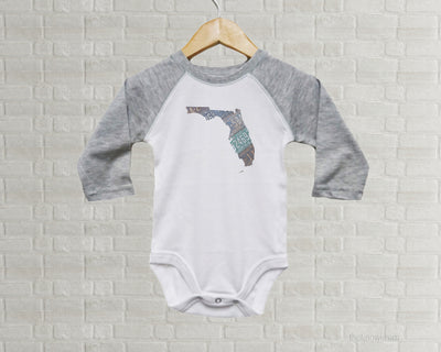 Florida Baby Onesie | Romper | Vintage License Plate Art