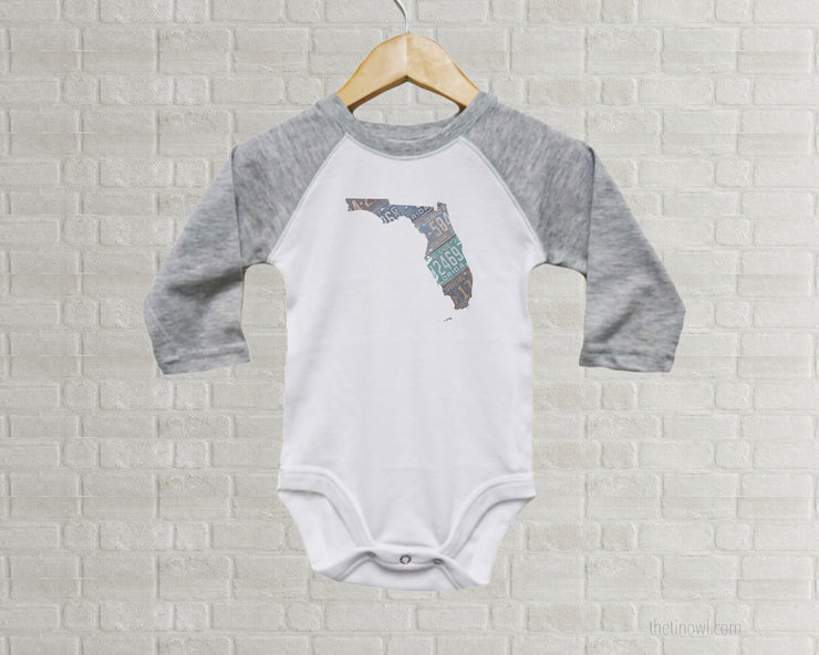 Florida Baby Onesie | Romper | Vintage License Plate Art