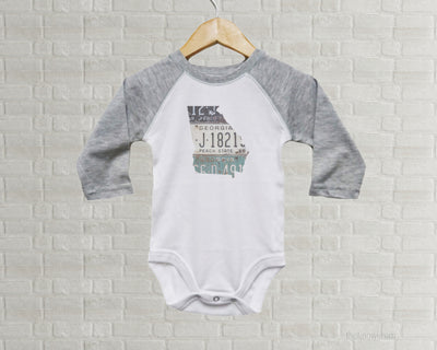 Georgia Baby Onesie | Romper | Vintage License Plate Art