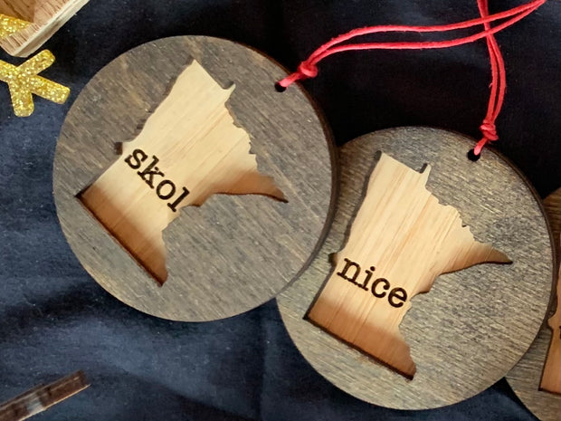 Minnesota Wooden Ornament (Multiple Styles)
