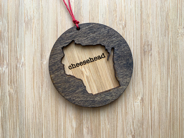 Wisconsin Wooden Ornament (Multiple Styles)