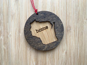 Wisconsin Wooden Ornament (Multiple Styles)