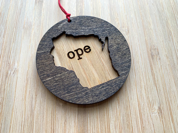 Wisconsin Wooden Ornament (Multiple Styles)